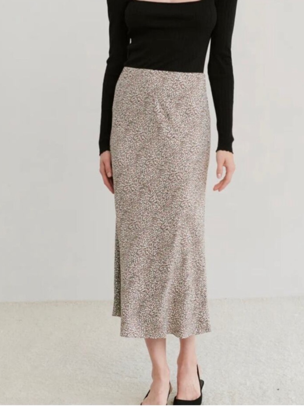 JENNI KAYNE Leopard Slip Skirt Size XXL
